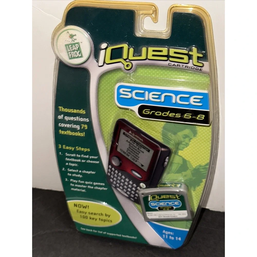 QUANTUM LEAP iQuest Cartridges Grades 6-8 Science (NEW‎ SEALED) A50